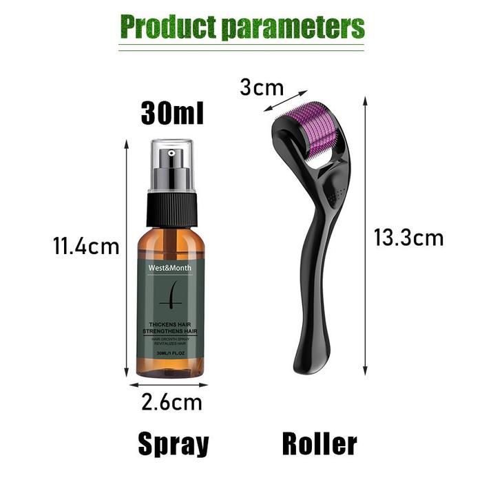 STORE ABADI - Derma Roller Penumbuh Kumis Cepat Penumbuh Kumis dan Brewok Jenggot Beard spray BLACK