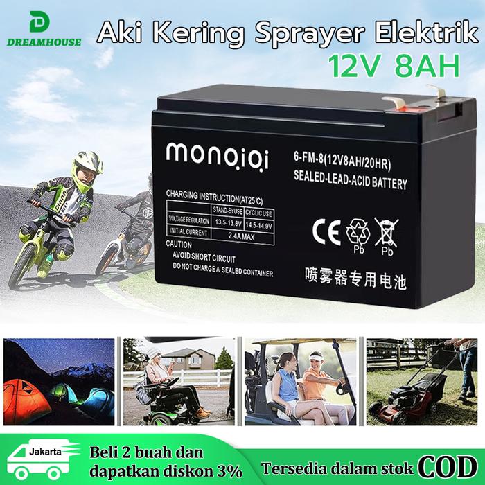 Produk aki kering 12v 12/8ah/ aki kering genset 4v 4ah/Aki Timbangan Digital VRLA SINUS 6V 4Ah 4.5Ah