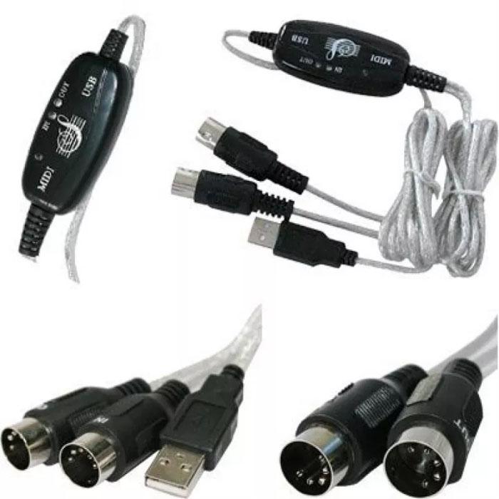 STORE ABADI - BISA COD - USB MIDI Cable Converter PC to Music Keyboard Adapter Cable/ Adapter Konver
