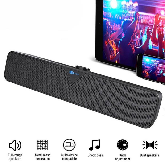 STORE ABADI - BISA COD - Lenovo Lecoo Soundbar Desktop Speaker Stereo Dynamic Sound 6W - DS102 TERLA