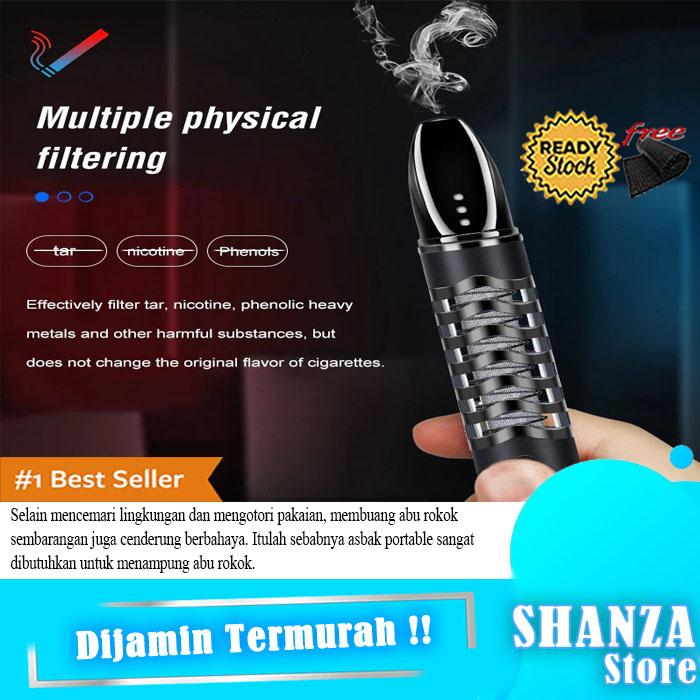 STORE ABADI - BISA COD - Pipa Asbak Portable Praktis Padud holder filter holder pemantik USB / Pipa 