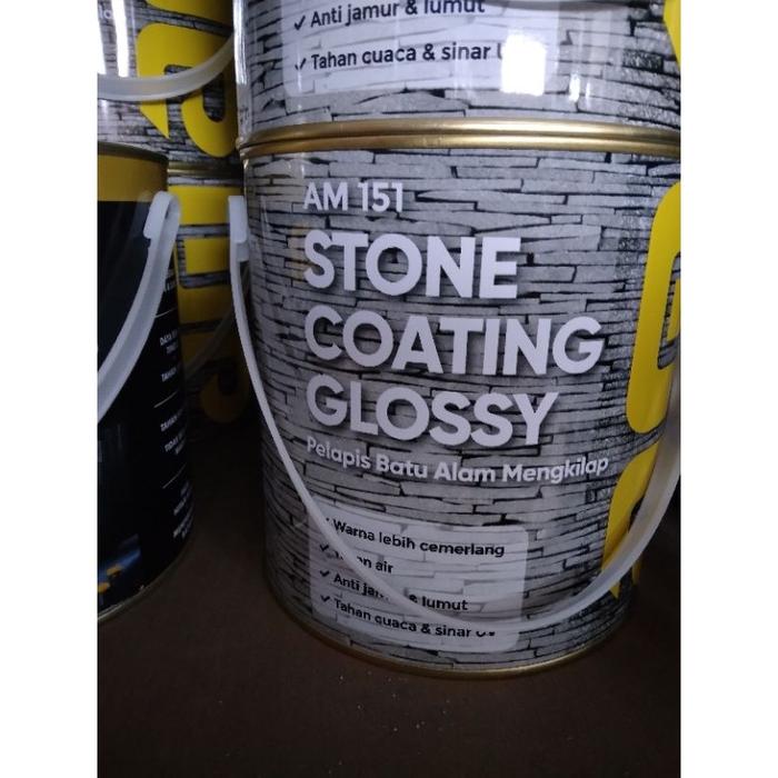 batu alam AM 151 Stone coating Glossy 2.5r kilap coating batu alam Terlaris.