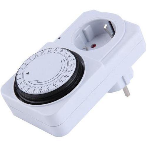 STORE ABADI - Soket Timer Otomatis Analog 24 Jam - Analog Timer Socket - Stop Kontak Timer - Stopkon