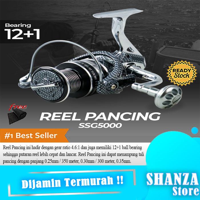 STORE ABADI - BISA COD - Reel Pancing LIEYUWANG 5000 Series Spinning Fishing 4.6:1 12+1 Ball Bearing