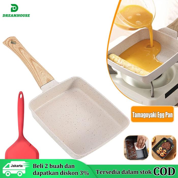 Produk Alat Masak Panggang Penggorengan Breakfast Barbeque/Fry Pan Telur Omelette Tamgoyaki Anti Len