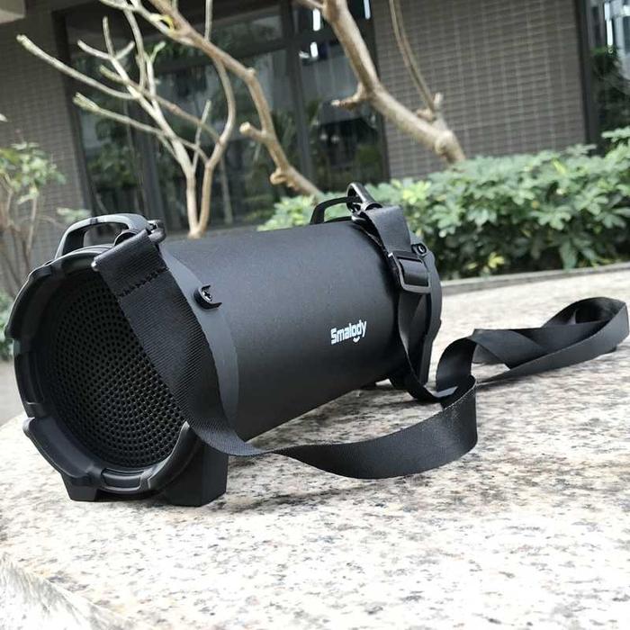 STORE ABADI - BISA COD - Smalody Portable Bluetooth Speaker Boombox Carrying Strap Tf Card & USB Por