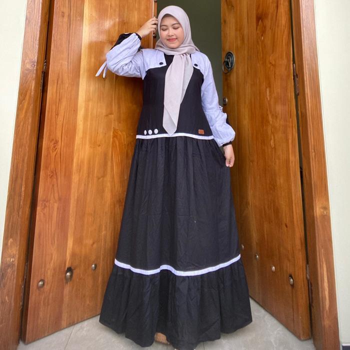 Terlaris Gamis Amanda Lidya Rayon Twill Premium Mix Katun Haruka Random (Free Goodie Bag & Pouch) Re