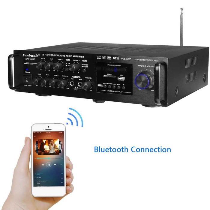 STORE ABADI - BISA COD - Amplifier TAV-6188BT Bluetooth EQ 2000W Audio Home Theater FM Radio - HIFI 