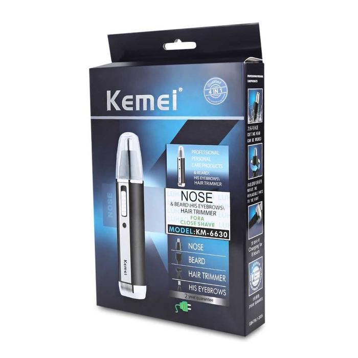 STORE ABADI - BISA COD - Kemei Alat Cukur Elektrik Jenggot Kumis Bulu Hidung 4 in 1 KM-6630 TERLARIS