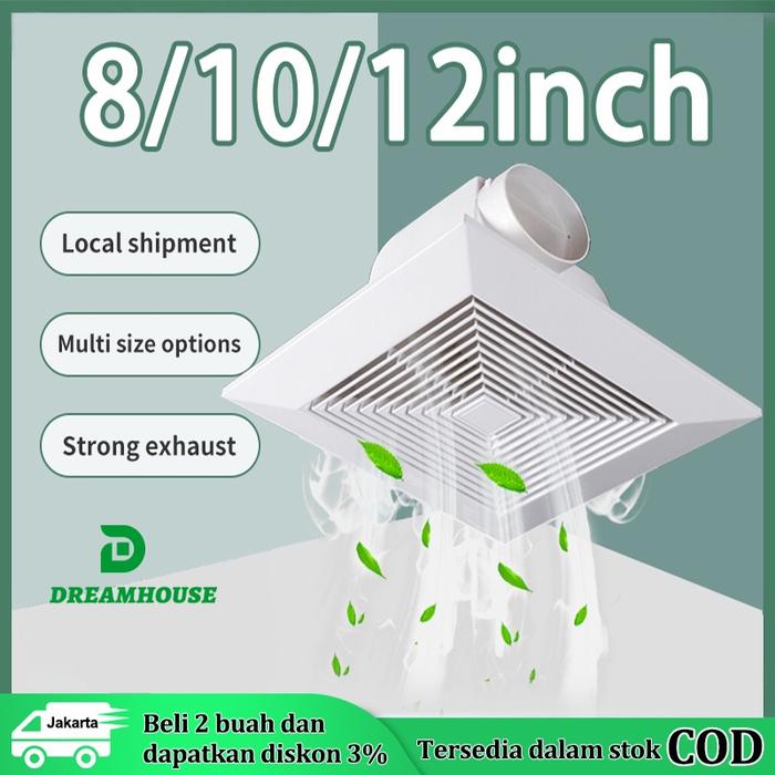 Produk exhaust fan/heksos penyedot ruangan/Exhaust Fan / Kipas Angin Hexos Plafon Dak 6 inch / 8 inc