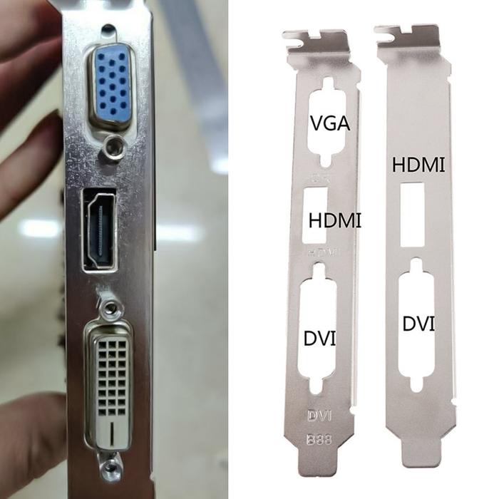 STORE ABADI - Braket VGA HDMI DVI -Bracket VGA Card / Plat Vga Panjang untuk PC Komputer TERLARIS PA