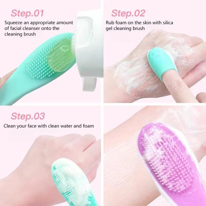 STORE ABADI - 5pcs Sikat Penghilang Komedo / Sikat Pembersih Komedo Silikon / Cleaning Pad Brush Bla