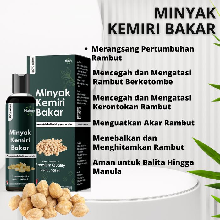 STORE ABADI - Minyak kemiri bakar asli 100 ml - Minyak kemiri penumbuh rambut - Minyak kemiri bakar