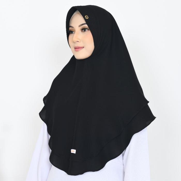 STOCK TERBATAS! ELVIRA - HIJAB KHIMAR ABAYA PREMIUM (2 LAYER)