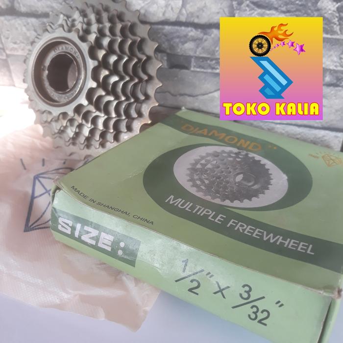 Priwil Freewheel Gear Susun Belakang 7 Speed Sepeda Gunung, MTB  atau sepeda Lipat - Diamond/facifik