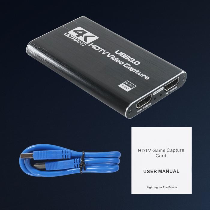 STORE ABADI - BISA COD - HDMI Video Capture Card Adapter Record Box USB3.0 4K HDTV / Alat Live Strea