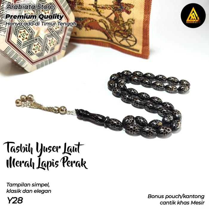 Ready Gan Premium Tasbih Yuser Yusr Laut Merah Mesir Lapis Perak Asli Ready Gan