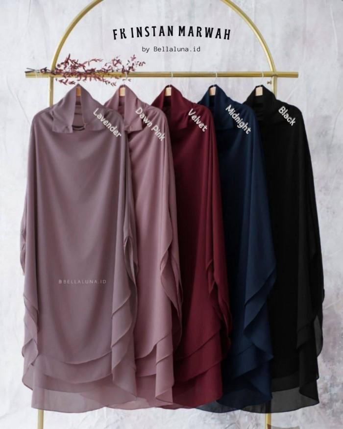 BARU FK INSTAN MARWAH BELLALUNA - French Khimar Jumbo Tanpa Tali No Ribet
