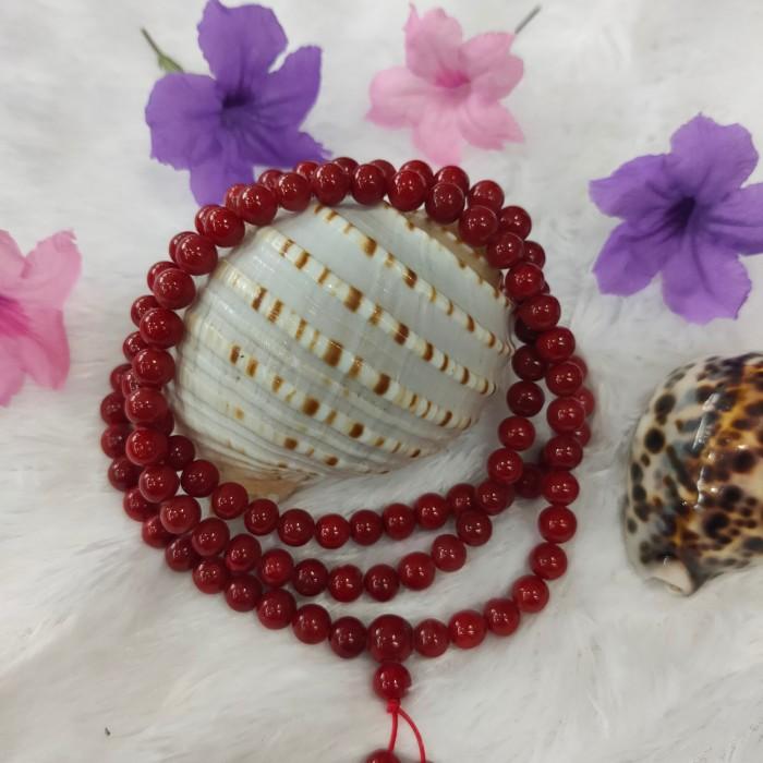 Ready Gan Tasbih Mustika Marjan Darah Delima/Red Koral 1 Butiran Ready Gan