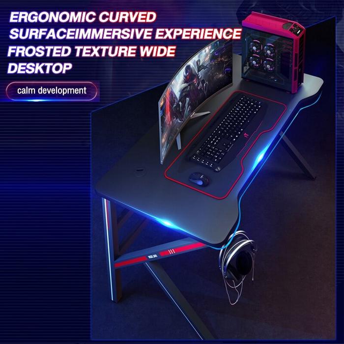 Meja Gaming Karbon Meja Kantor Meja Kerja Serbaguna Meja Laptop  Meja Komputer Minimalis 140×60CM