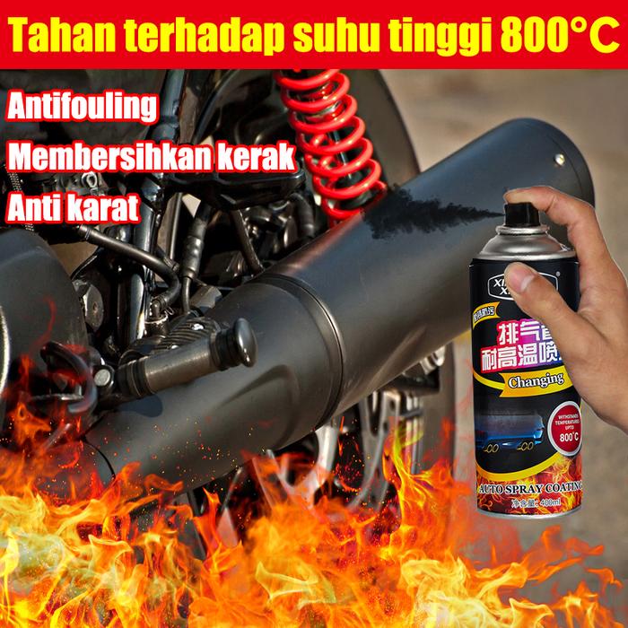 Tahan terhadap suhu tinggi 800℃ Cat Semprot Cat Semprot Knalpot Tahan Panas Knalpot Anti Panas Cat S