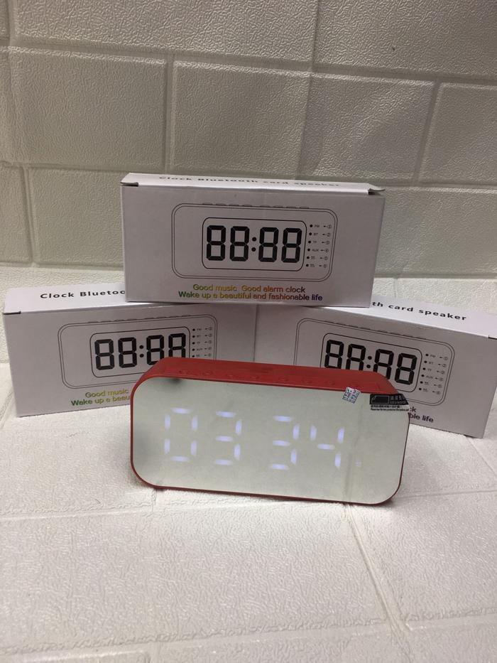 Speaker LED Digital Dual Wireless Alarm Clock Bluetooth Speaker With Radio