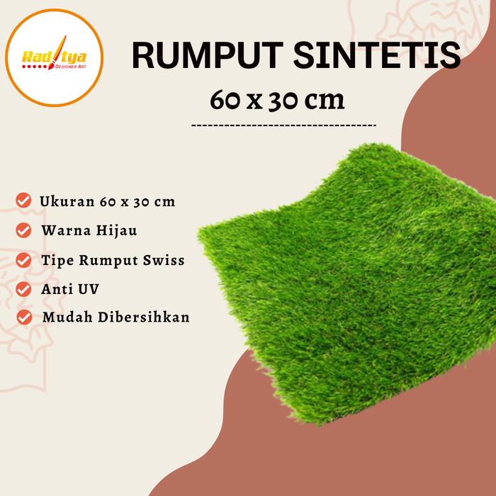 Rumput Sintetis Akuarium Murah Ukuran 60x30 Cm Aksesories Aquarium