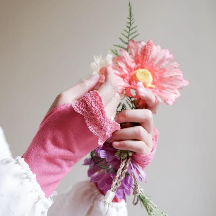 Handsock Wanita Muslim Premium Renda -Manset - Handsock Walimahan Terbatas