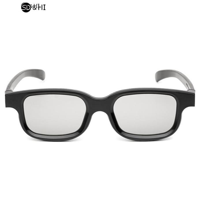 Universal Black Frame Anaglyph 3D Glasses 0.2mm Cheap Real 3D Cinemas Cinema 3D Glasses For LED Proj
