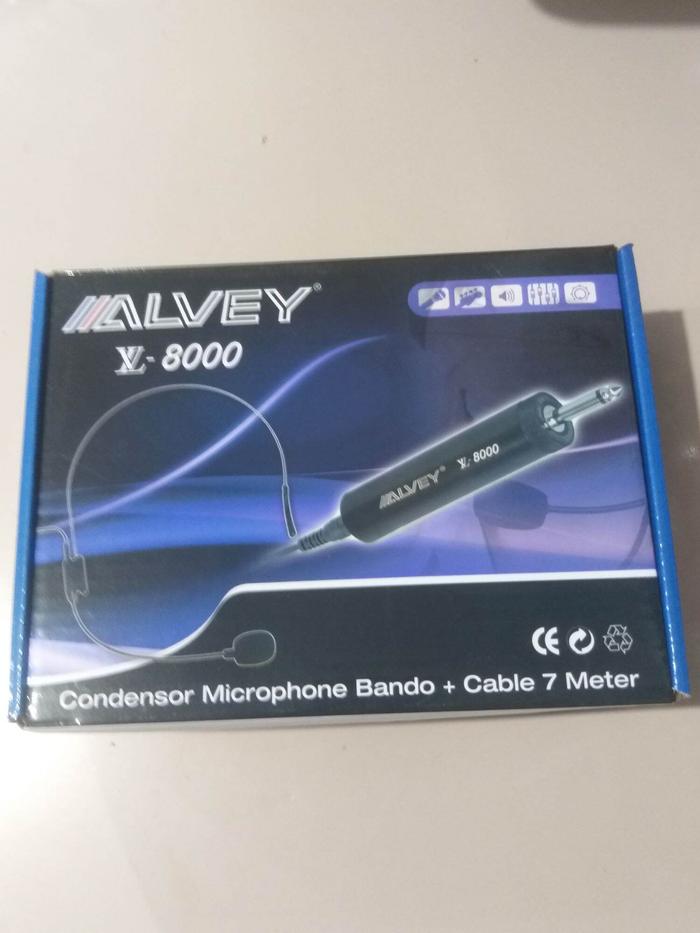 Mic Bando ALVEY 8000 mic imam mic kancing clip on mocrophone pidato mushola masjid mic condensor mic