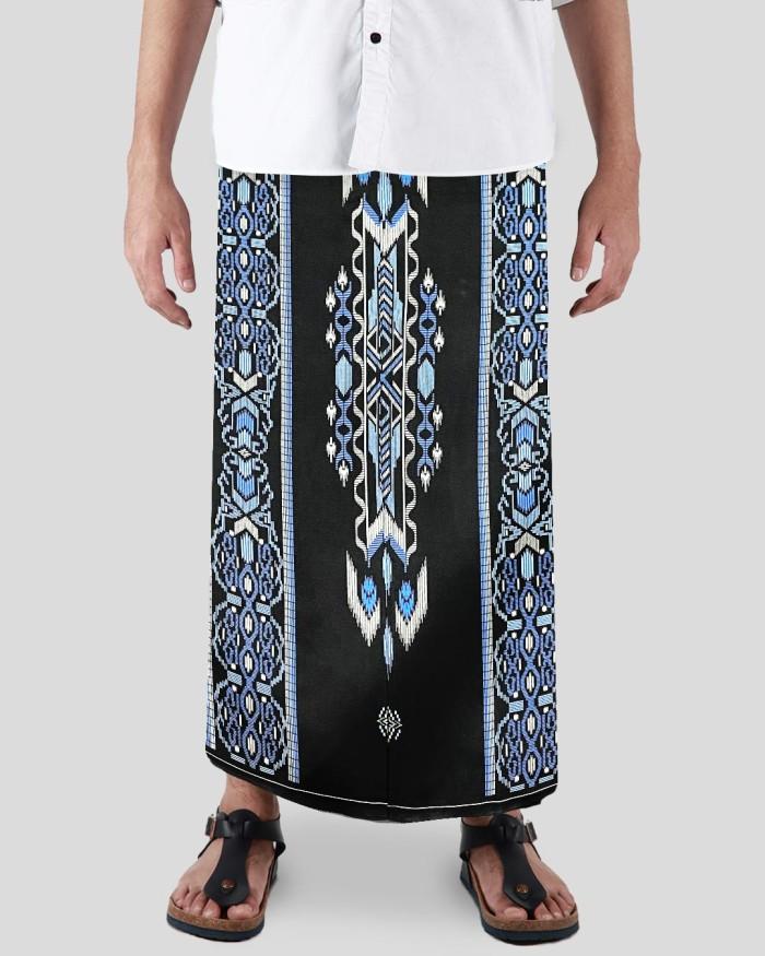 NEW SARUNG MANGGA GOLD KEMBANG DGW HITAM BIRU GKDGW40