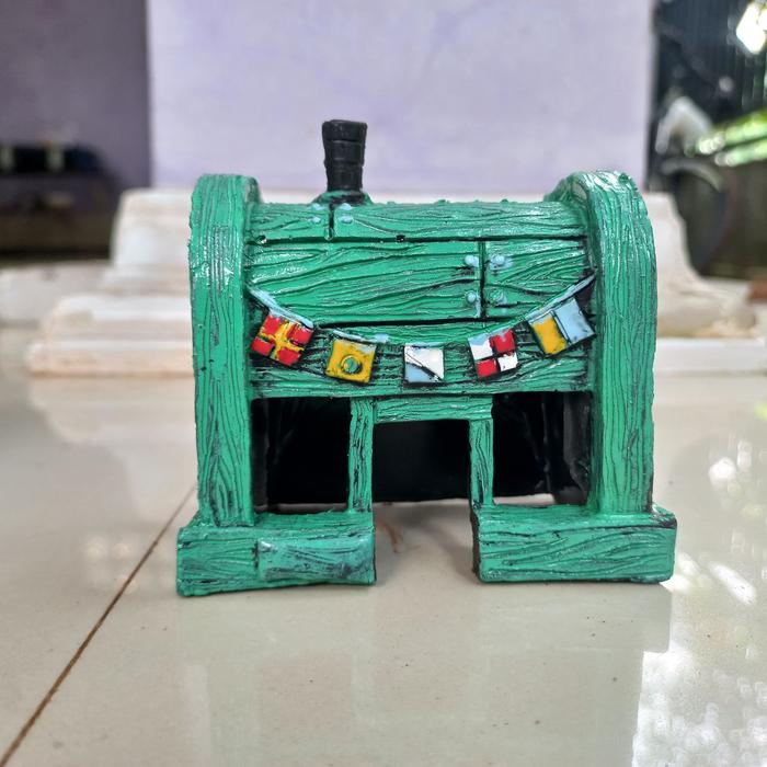 ISI 3 SET  Hiasan Aquarium resin Spongebob tuan crab squidward miniatur kartun spongebob cocok untuk