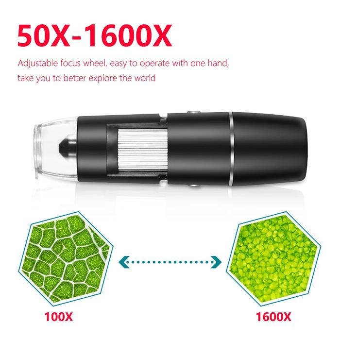 Kamera Mikroskop Digital 1600x 3in1 Tipe-C Jenis USB Mikroskop Elektronik Portabel