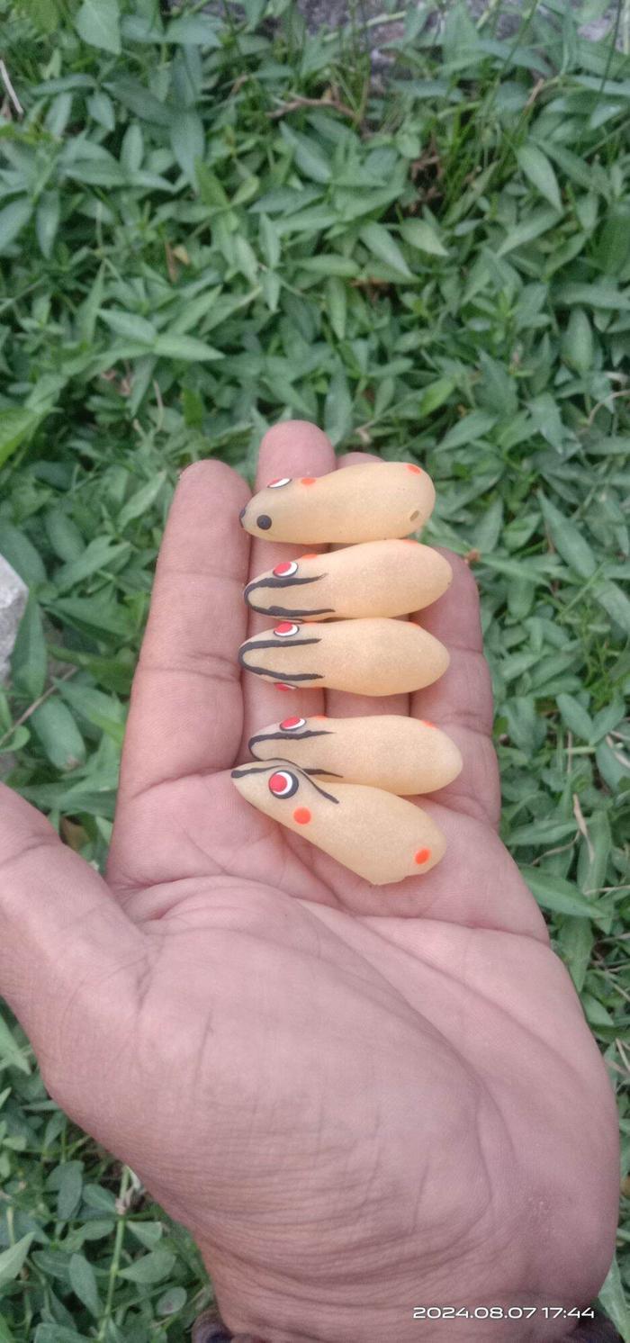 5 pcs cangkang soft frog 4,5 cm untuk hook 2/0