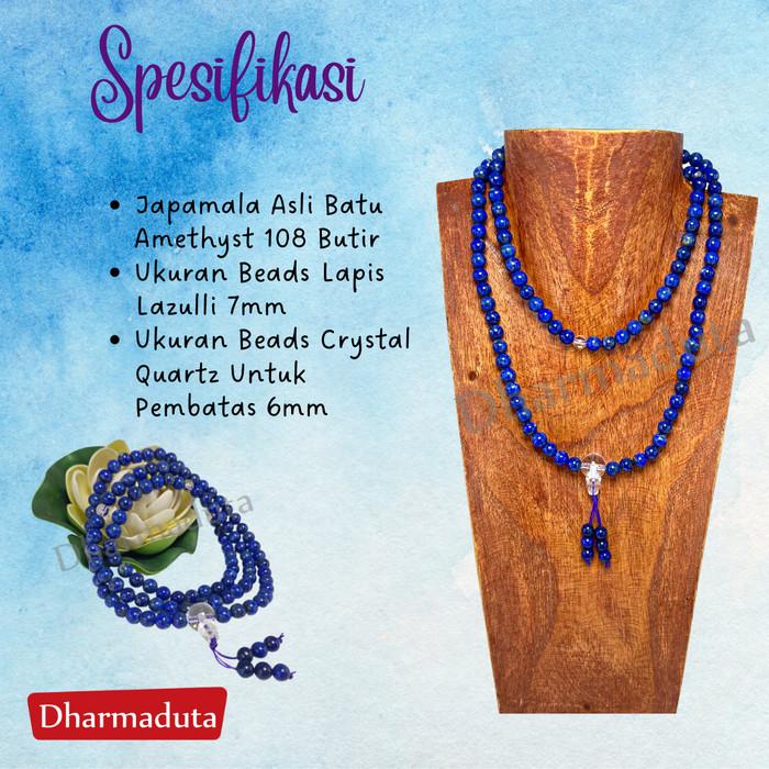 Ready Gan Japamala Batu Lapis Lazulli Tasbih Buddha Buddhis 1 Butir Natural Ready Gan
