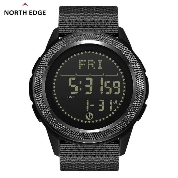NORTH EDGE C-NEXUS Digital Watch Nylon Strap With Compass Waterproof