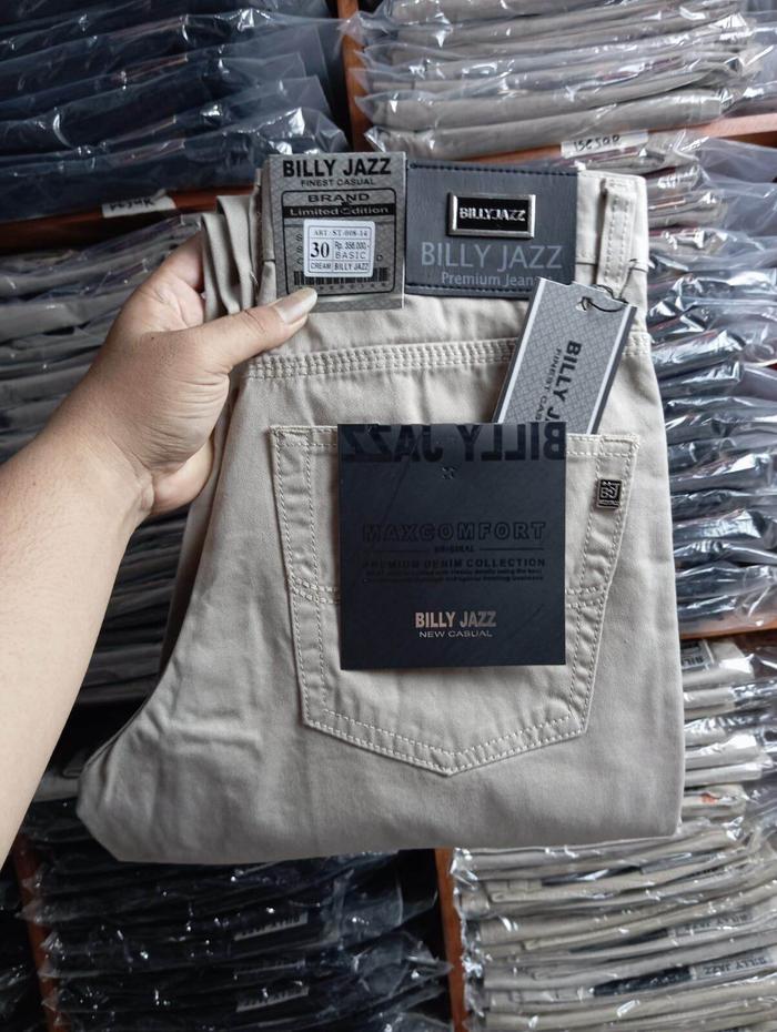 Celana Cardinal Pria BILLY JAZZ Casual 100%ORI Basic Standar Reguler Size 27 - 44 JUMBO / celana pan