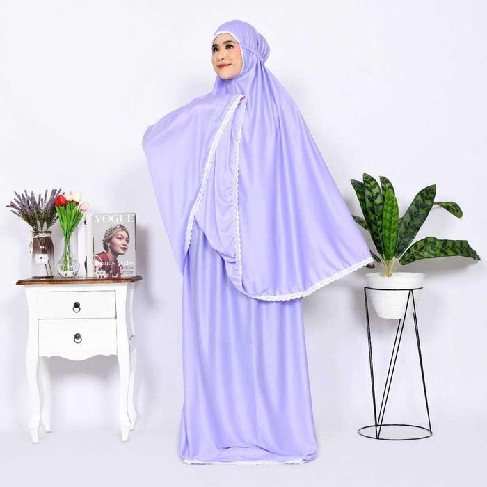 MUKENA RENDA POLOS BAHAN HYGET JERSEY TRAVELING | MUKENA RENDA AMPLOP DEWASA JUMBO POLOS MUKENAH ALL
