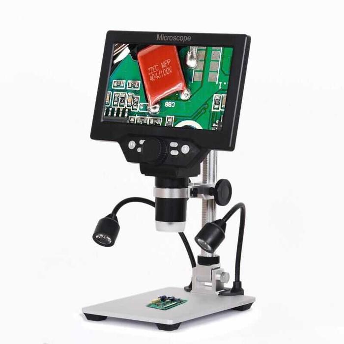 Taffware Mikroskop Digital 12MP 1200X with Monitor & Metal Stand G1200 / Mikroskop buat servis hp 12