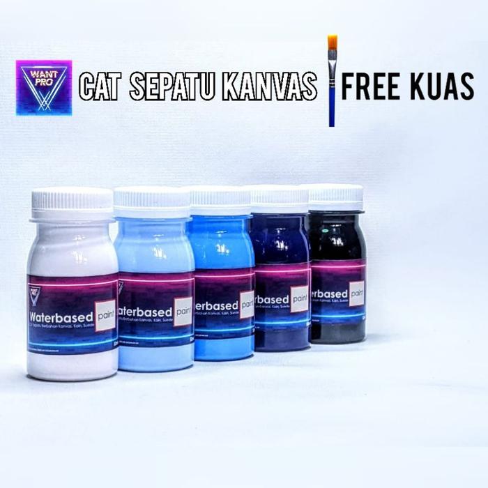 Waterbased 50ml & 1ml | CAT SEPATU KANVAS / Cat Sepatu Kain / Cat Topi Kanvas / Cat Sepatu Running |