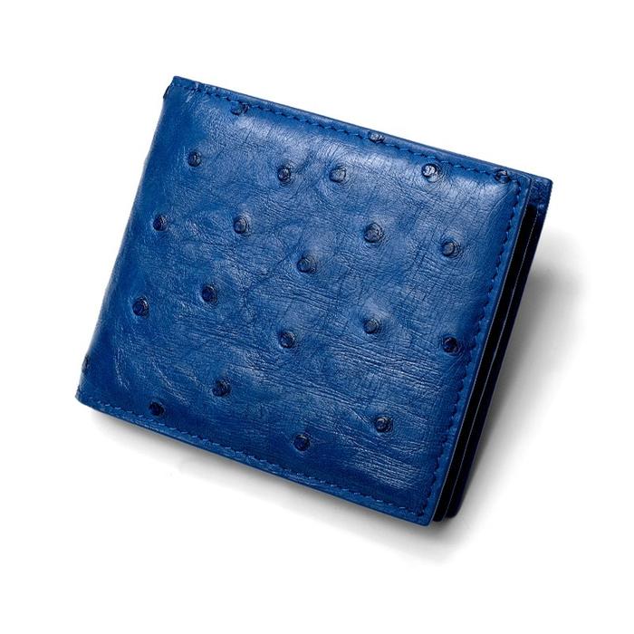 2022 New Ostrich Leather Men's Short Wallet Genuine Leather Leisure Man Multi Card Wallets High Grad