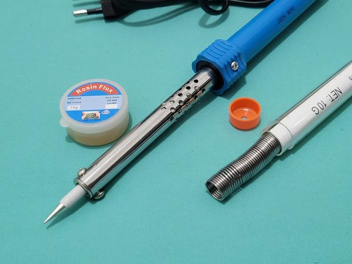 Paket solder listrik 80w tofuda  solder 80w + timah + flux  80 watt