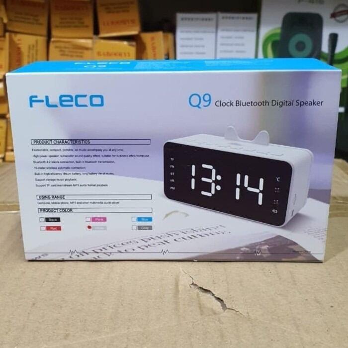 Terbaru Fleco Q9/ Speaker Jam Digital Fleco Bluetooth Radio - USB - ALARM