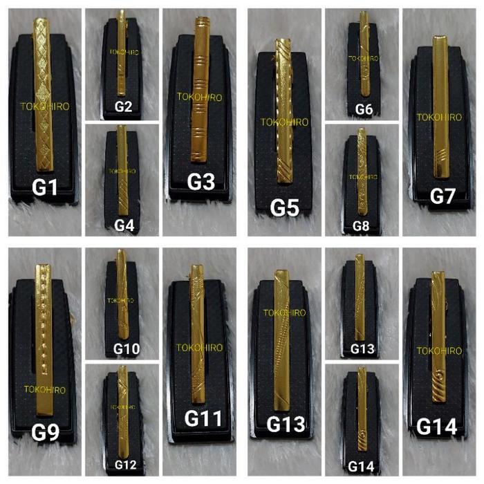 Jepit dasi Gold Emas Silver Perak tie klip penjepit dasi bahan