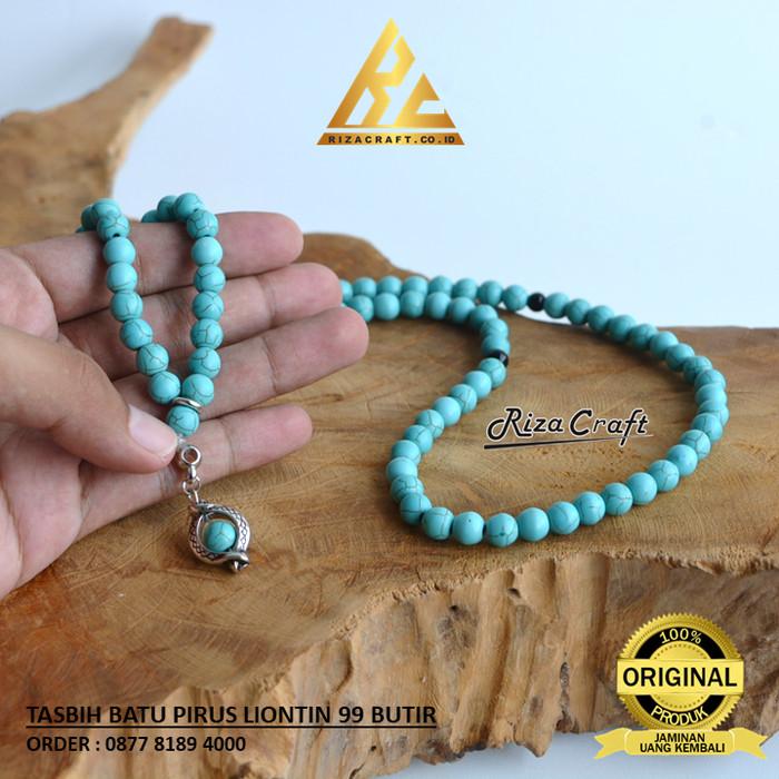 Ready Gan Tasbih Batu Akik Pirus Persia Hijau Biru Muda Asli Natural 99 Butir Ready Gan