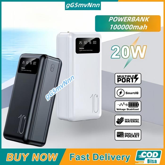 OLF Power Bank Robot 1000000mah 3 Inptut 3 Output Led Power Display 2.1A Power Bank Robot Original A