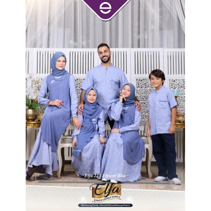 [BISA COD] ELFA 223 FLOWER BLUE ETHICA KOKO DEWASA KAHFI 175 FLOWER BLUE GAMIS DEWASA KAGUMI 222 FLO
