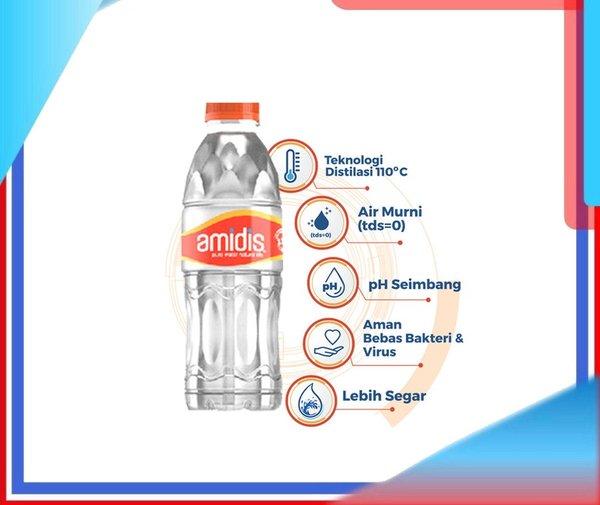 Air Minum Amidis 330 ml 330ml lakukan amal kebajikan untuk Driver Ojek