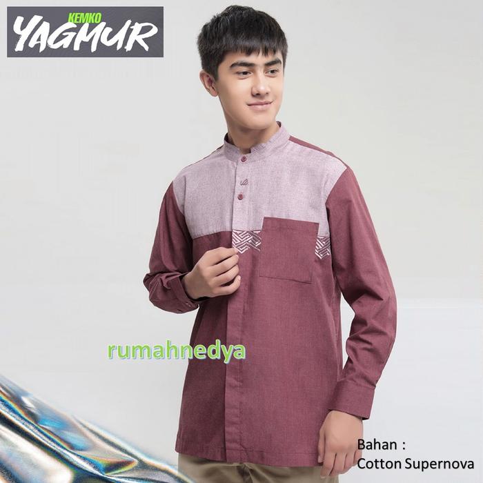 Baju Kemko Kemeja Koko Rabbani Yagmur Blong Laki laki Dewasa Rabani Lengan Panjang Terbaru Warna