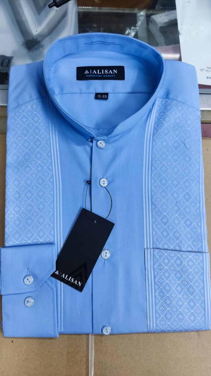 BAJU KOKO ALISAN LENGAN PANJANG BIRU SZ S-XL MOTIF SESUAI KETERSEDIAAN PABRIK